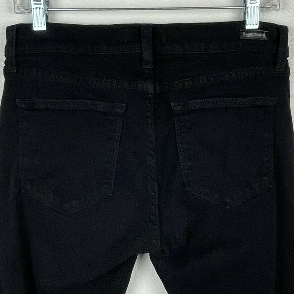 Principle Denim Jeans Womens Sz 29 Optimist Crop Side Panel Stretch Denim Black - Picture 4 of 8